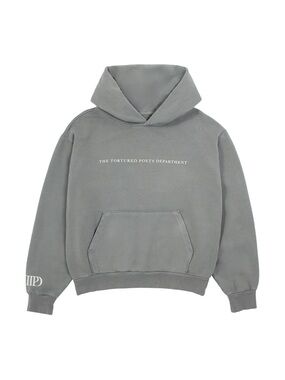 TAYLOR SWIFT THE TORTURED POETS DEPARTMENT GRAY HOODIE SIZE MEDIUM